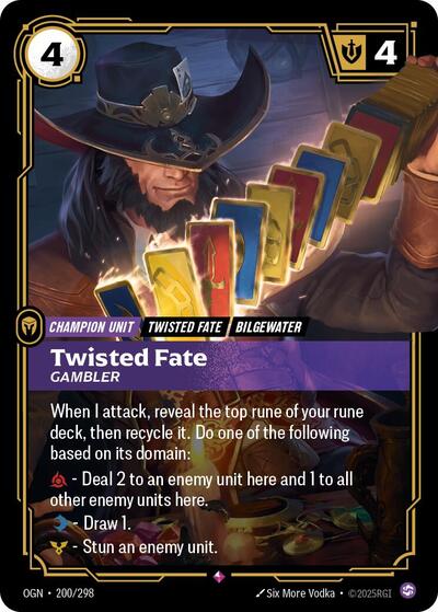 Twisted Fate, Gambler - Foil (Origins)(OGN-200/298)(R)