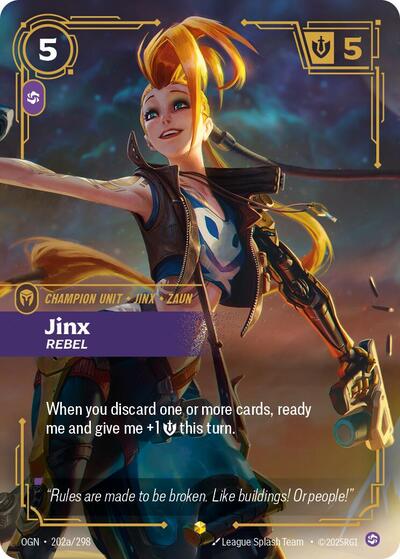 Jinx, Rebel - Alternate Art - Foil (Origins)(OGN-202a/298)(O/AA)