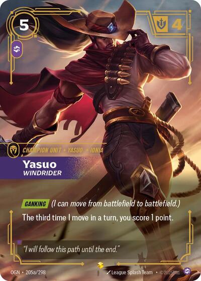 Yasuo, Windrider - Alternate Art - Foil (Origins)(OGN-205a/298)(O/AA)