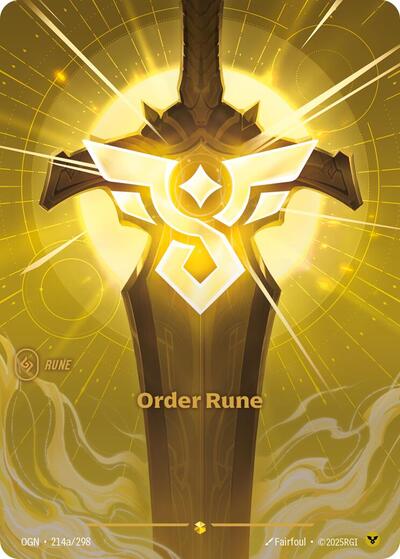 Order Rune - Alternate Art - Foil (Origins)(OGN-214a/298)(O/AA)