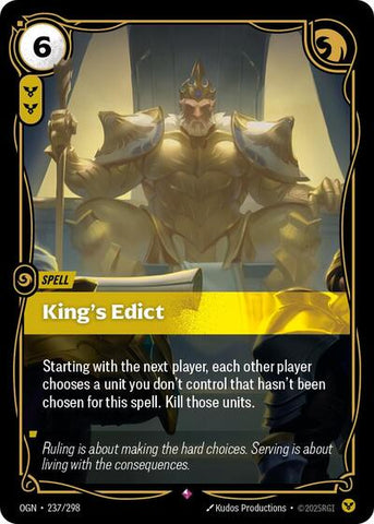 King's Edict - Foil (Origins)(OGN-237/298)(R)