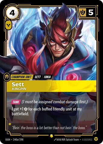 Sett, Kingpin - Alternate Art - Foil (Origins)(OGN-240a/298)(O/AA)