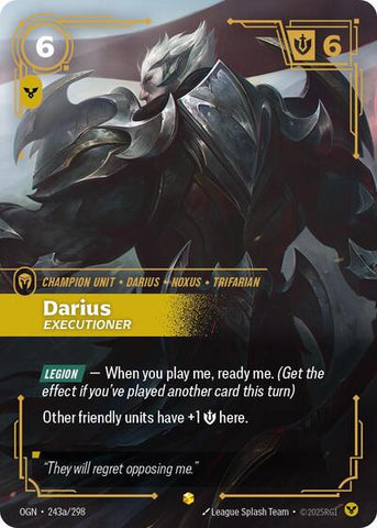 Darius, Executioner - Alternate Art - Foil (Origins)(OGN-243a/298)(O/AA)