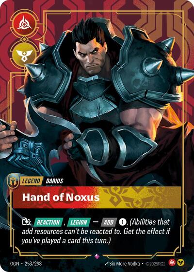 Darius, Hand of Noxus - Foil (Origins)(OGN-253/298)(R)