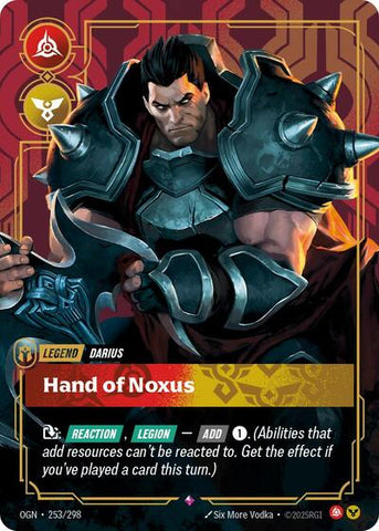 Darius, Hand of Noxus - Foil (Origins)(OGN-253/298)(R)