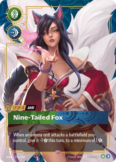 Ahri, Nine-Tailed Fox - Foil (Origins)(OGN-255/298)(R)
