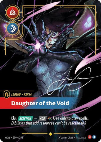 Kai'Sa, Daughter of the Void - Overnumbered - Signature - Foil (Origins)(OGN-299*/298)(O/AA)