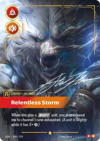 Volibear, Relentless Storm - Overnumbered - Signature - Foil (Origins)(OGN-300*/298)(O/AA)