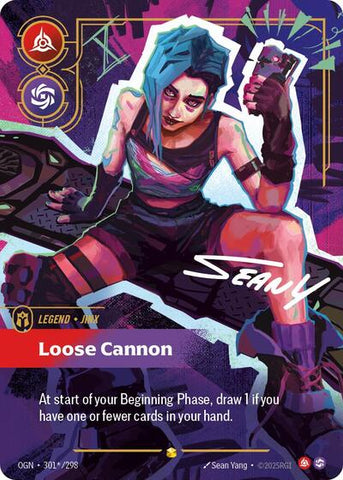 Jinx, Loose Cannon - Overnumbered - Signature - Foil (Origins)(OGN-301*/298)(O/AA)