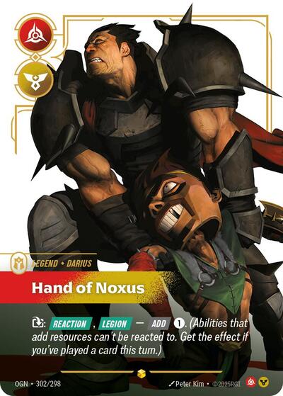 Darius, Hand of Noxus - Overnumbered - Foil (Origins)(OGN-302/298)(O/AA)