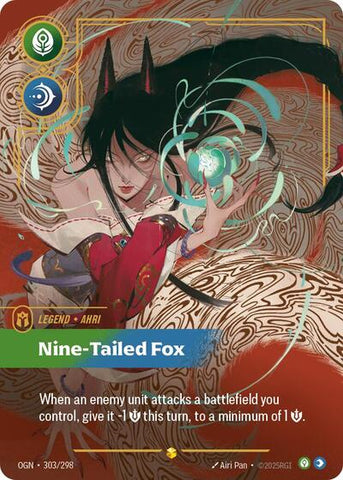 Ahri, Nine-Tailed Fox - Overnumbered - Foil (Origins)(OGN-303/298)(O/AA)