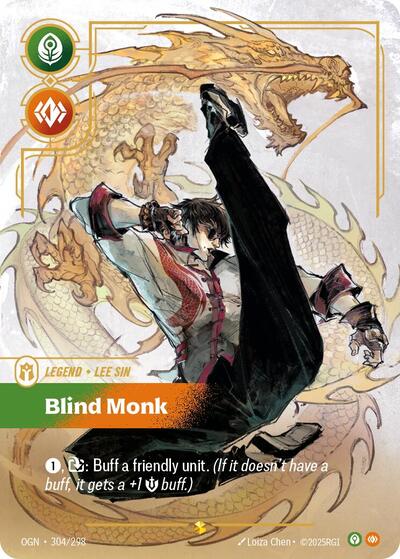 Lee Sin, Blind Monk - Overnumbered - Foil (Origins)(OGN-304/298)(O/AA)
