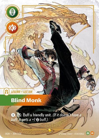 Lee Sin, Blind Monk - Overnumbered - Foil (Origins)(OGN-304/298)(O/AA)