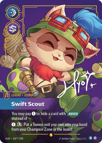 Teemo, Swift Scout - Overnumbered - Signature - Foil (Origins)(OGN-307*/298)(O/AA)