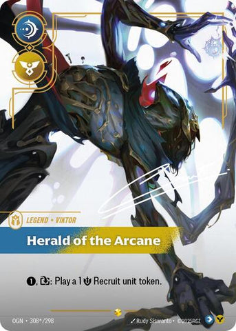 Viktor, Herald of the Arcane - Overnumbered - Signature - Foil (Origins)(OGN-308*/298)(O/AA)
