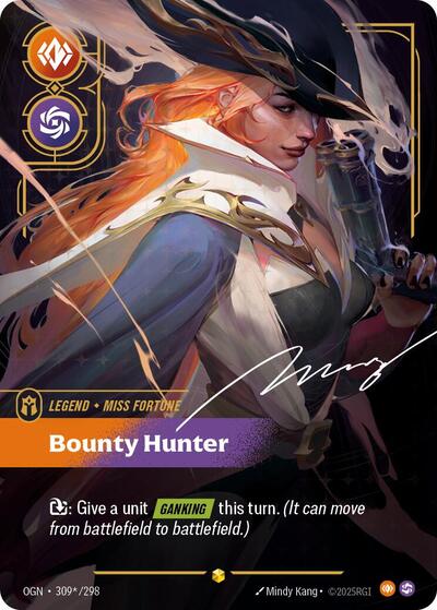 Miss Fortune, Bounty Hunter - Overnumbered - Signature - Foil (Origins)(OGN-309*/298)(O/AA)