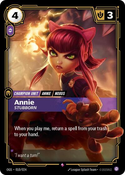 Annie, Stubborn (Origins: Proving Grounds)(OGS-010/024)(R)