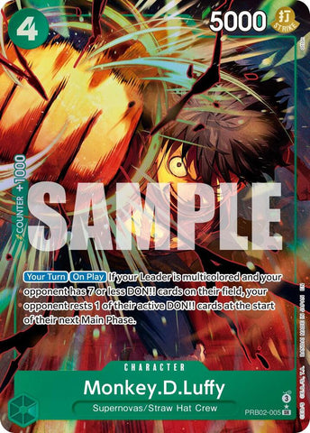 Monkey.D.Luffy - PRB02-005 (Alternate Art) - Foil (Premium Booster -The Best- Vol.2 [PRB-02])(PRB02-005)(SR)