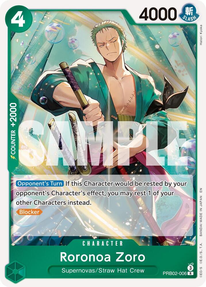 Roronoa Zoro - PRB02-006 - Foil (Premium Booster -The Best- Vol.2 [PRB-02])(PRB02-006)(R)