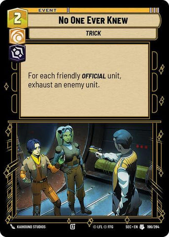 No One Ever Knew (Secrets of Power)(SEC-196/264)(U)