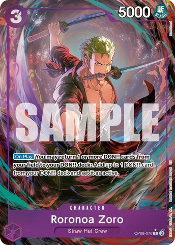 Roronoa Zoro - OP09-076 (Alternate Art) - Foil (Premium Booster -The Best- Vol.2 [PRB-02])(OP09-076)(R)