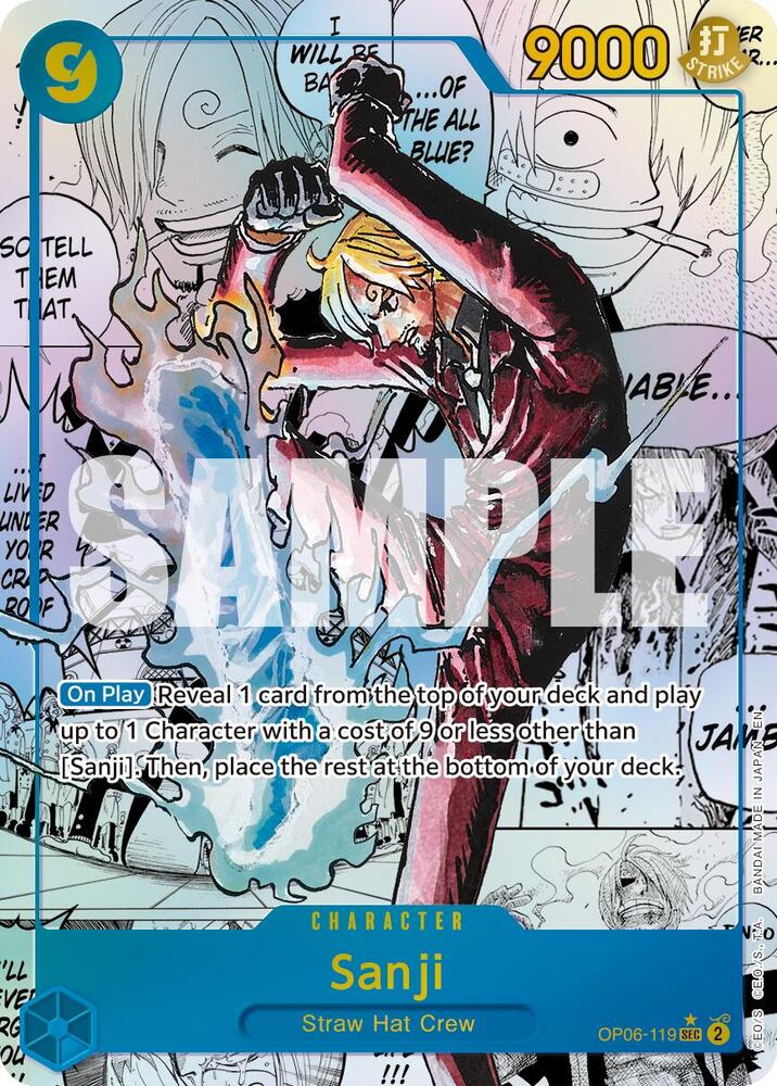 Sanji - OP06-119 (Manga) - Foil (Premium Booster -The Best- Vol.2 [PRB-02])(OP06-119)(SEC)