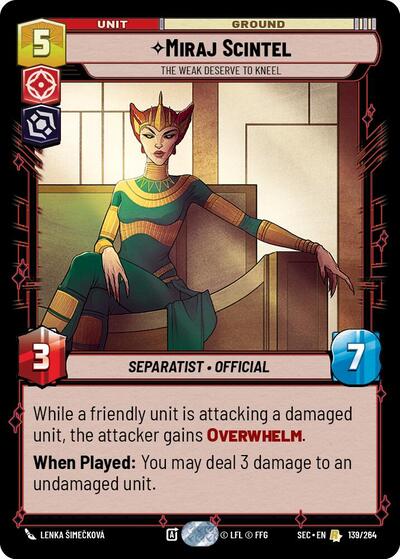 Miraj Scintel, The Weak Deserve to Kneel (Secrets of Power)(SEC-139/264)(R)