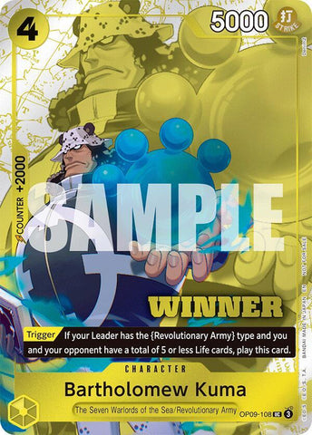 Bartholomew Kuma [Winner Pack 2025 Vol. 4] [Foil] (One Piece Promotion Cards)(OP09-108)(UC)