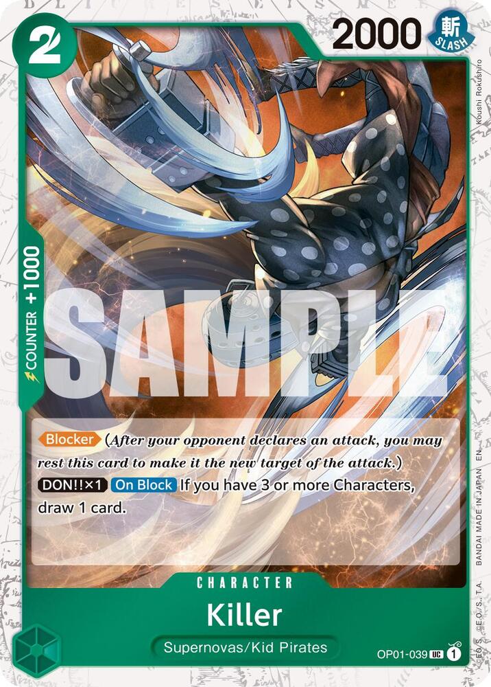 Killer (Pirate Foil) - Foil (Premium Booster -The Best- Vol.2 [PRB-02])(OP01-039)(UC)