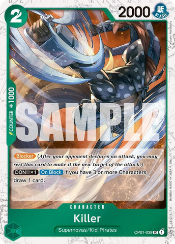 Killer (Pirate Foil) - Foil (Premium Booster -The Best- Vol.2 [PRB-02])(OP01-039)(UC)