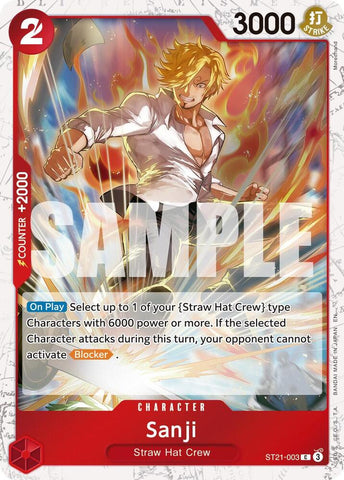 Sanji - ST21-003 (Pirate Foil) - Foil (Premium Booster -The Best- Vol.2 [PRB-02])(ST21-003)(C)