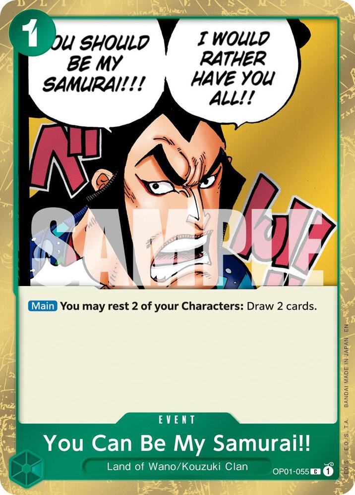 You Can Be My Samurai!! (Pirate Foil) - Foil (Premium Booster -The Best- Vol.2 [PRB-02])(OP01-055)(C)