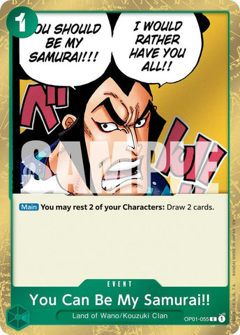 You Can Be My Samurai!! (Pirate Foil) - Foil (Premium Booster -The Best- Vol.2 [PRB-02])(OP01-055)(C)