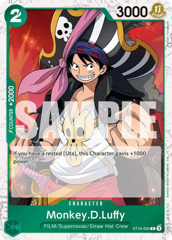 Monkey.D.Luffy - ST16-005 (Pirate Foil) - Foil (Premium Booster -The Best- Vol.2 [PRB-02])(ST16-005)(C)