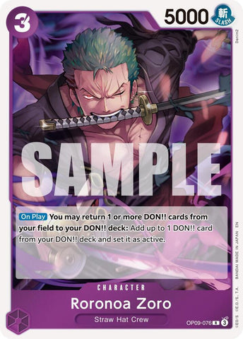 Roronoa Zoro - OP09-076 - Foil (Premium Booster -The Best- Vol.2 [PRB-02])(OP09-076)(R)