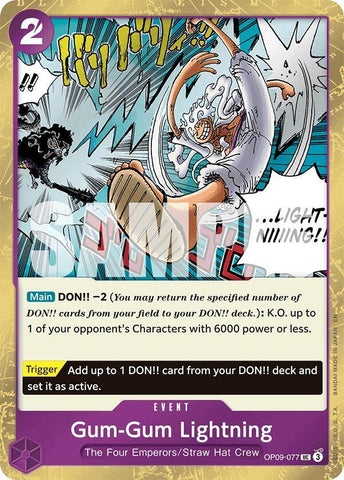 Gum-Gum Lightning (Pirate Foil) - Foil (Premium Booster -The Best- Vol.2 [PRB-02])(OP09-077)(UC)