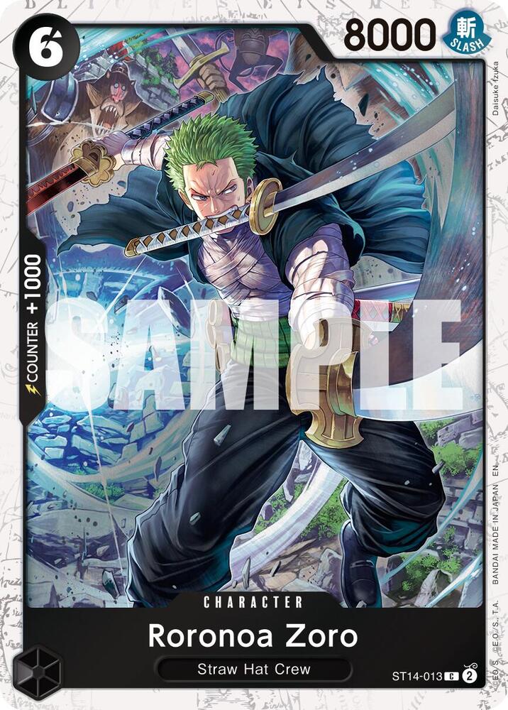 Roronoa Zoro - ST14-013 (Pirate Foil) - Foil (Premium Booster -The Best- Vol.2 [PRB-02])(ST14-013)(C)