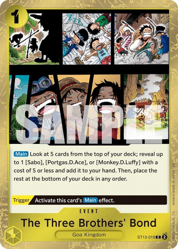 The Three Brothers' Bond (Pirate Foil) - Foil (Premium Booster -The Best- Vol.2 [PRB-02])(ST13-019)(C)