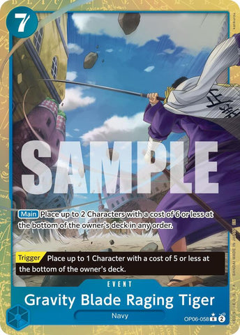 Gravity Blade Raging Tiger (Alternate Art) - Foil (Premium Booster -The Best- Vol.2 [PRB-02])(OP06-058)(R)