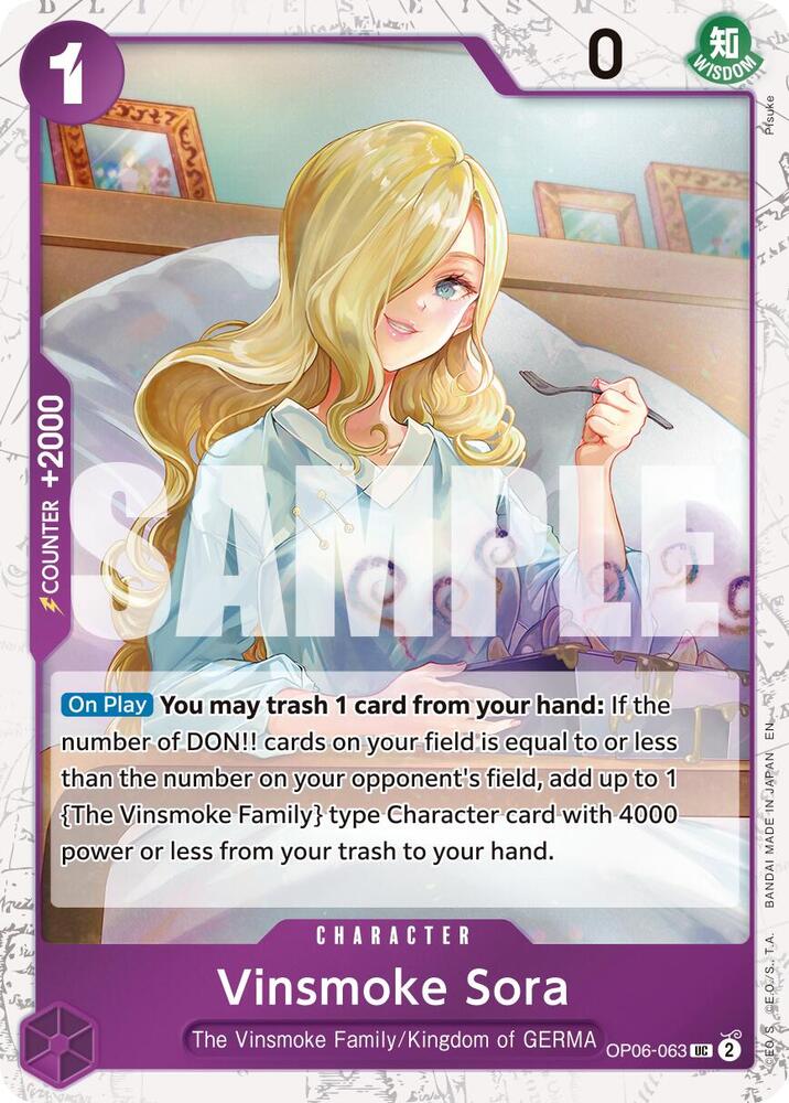 Vinsmoke Sora (Pirate Foil) - Foil (Premium Booster -The Best- Vol.2 [PRB-02])(OP06-063)(UC)