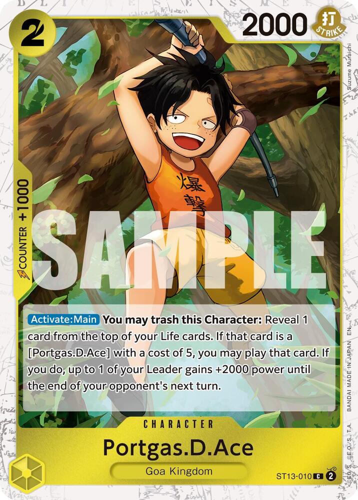 Portgas.D.Ace - ST13-010 (Pirate Foil) - Foil (Premium Booster -The Best- Vol.2 [PRB-02])(ST13-010)(C)