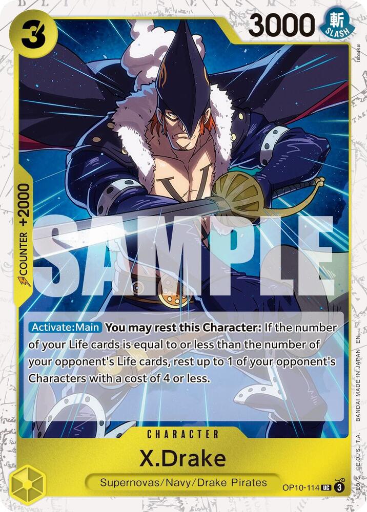 X.Drake (Pirate Foil) - Foil (Premium Booster -The Best- Vol.2 [PRB-02])(OP10-114)(UC)