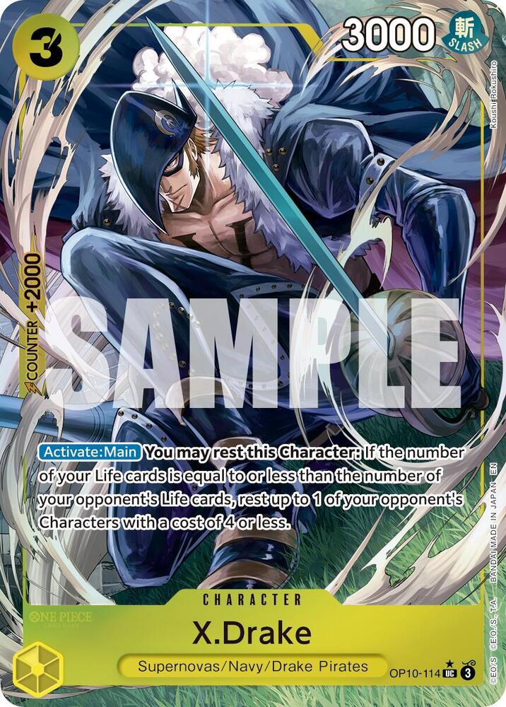 X.Drake (Alternate Art) - Foil (Premium Booster -The Best- Vol.2 [PRB-02])(OP10-114)(UC)