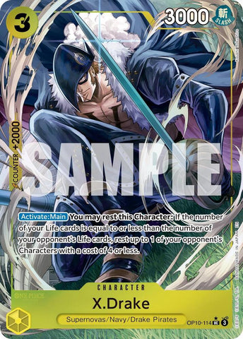 X.Drake (Alternate Art) - Foil (Premium Booster -The Best- Vol.2 [PRB-02])(OP10-114)(UC)