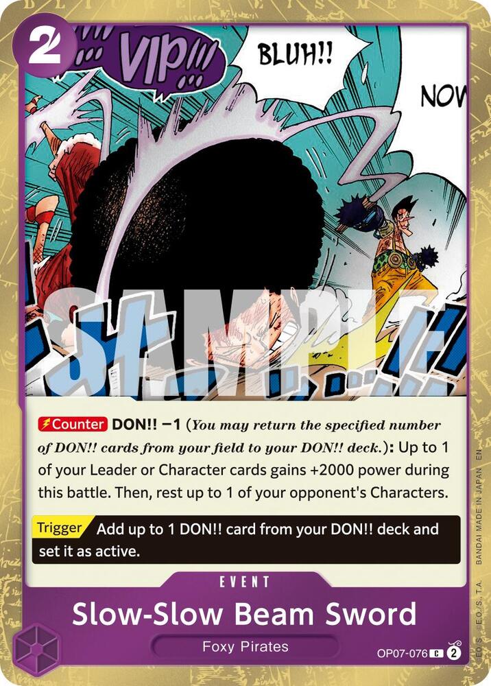Slow-Slow Beam Sword (Pirate Foil) - Foil (Premium Booster -The Best- Vol.2 [PRB-02])(OP07-076)(C)
