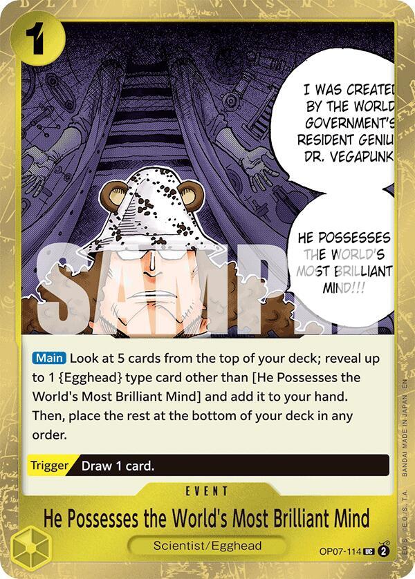 He Possesses the World's Most Brilliant Mind (Pirate Foil) - Foil (Premium Booster -The Best- Vol.2 [PRB-02])(OP07-114)(UC)