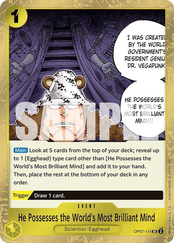 He Possesses the World's Most Brilliant Mind (Pirate Foil) - Foil (Premium Booster -The Best- Vol.2 [PRB-02])(OP07-114)(UC)