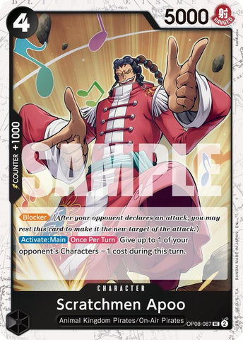 Scratchmen Apoo - OP08-087 (Pirate Foil) - Foil (Premium Booster -The Best- Vol.2 [PRB-02])(OP08-087)(UC)