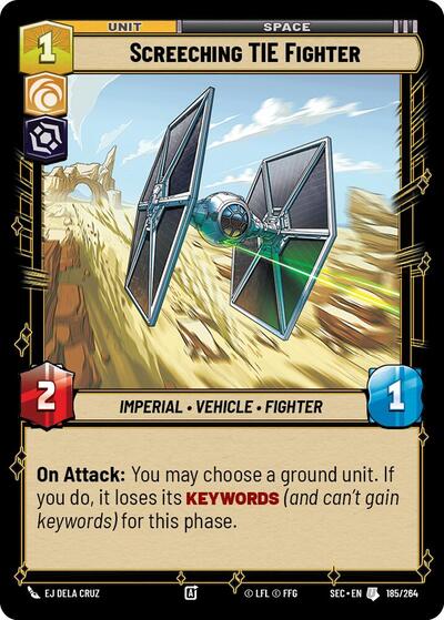 Screeching TIE Fighter (Secrets of Power)(SEC-185/264)(U)