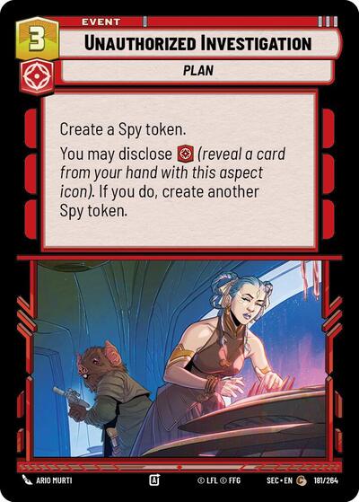 Unauthorized Investigation (Secrets of Power)(SEC-181/264)(C)